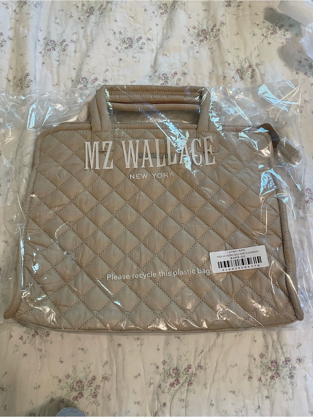 MZ Wallace Metro Box Tote size Medium color Mushroom. NWT! Retail $265